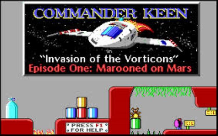 Gameplay screen of Commander Keen 1: Marooned on Mars (2/8)