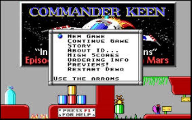 Gameplay screen of Commander Keen 1: Marooned on Mars (3/8)