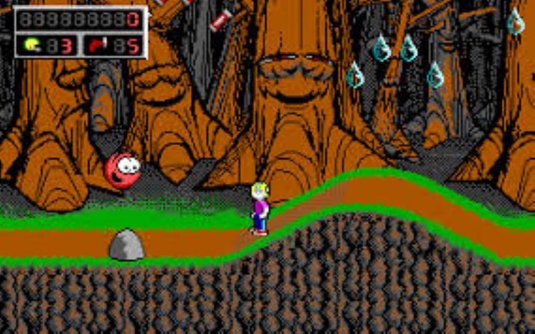 Gameplay screen of Commander Keen 4: Secret of the Oracle (5/8)