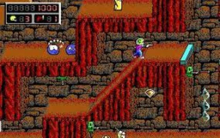 Gameplay screen of Commander Keen 4: Secret of the Oracle (1/8)