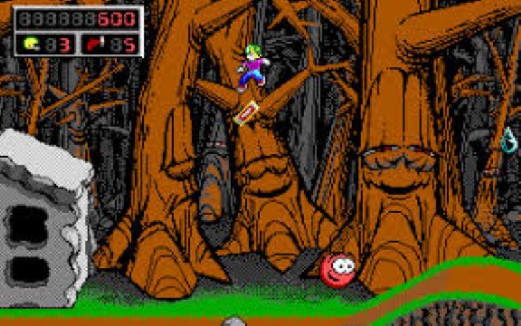 Gameplay screen of Commander Keen 4: Secret of the Oracle (7/8)