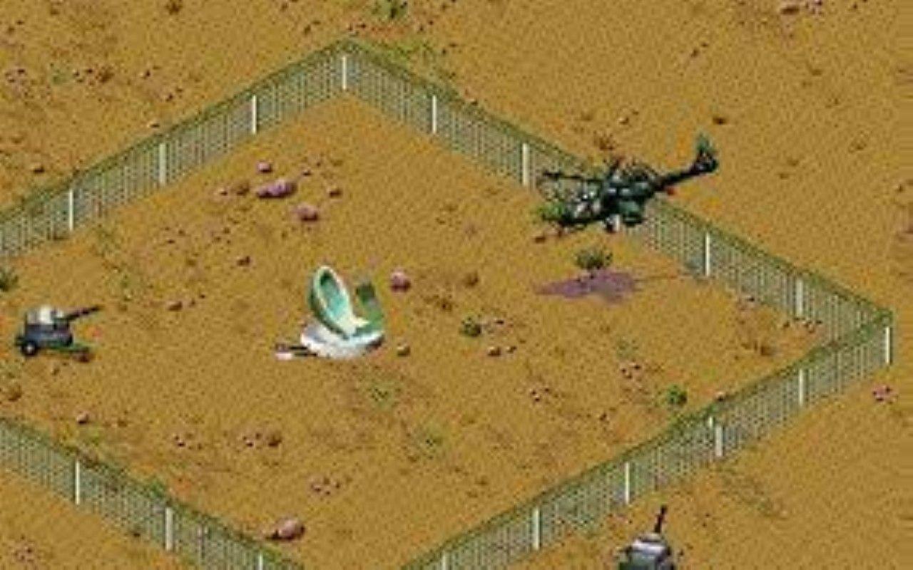 Gameplay screen of Desert Strike: Return to the Gulf (3/8)