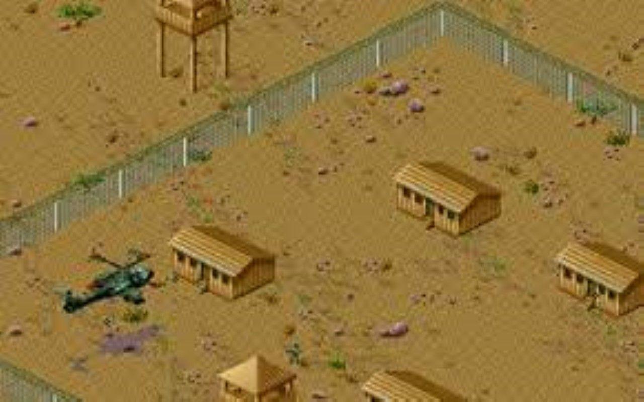 Gameplay screen of Desert Strike: Return to the Gulf (1/8)