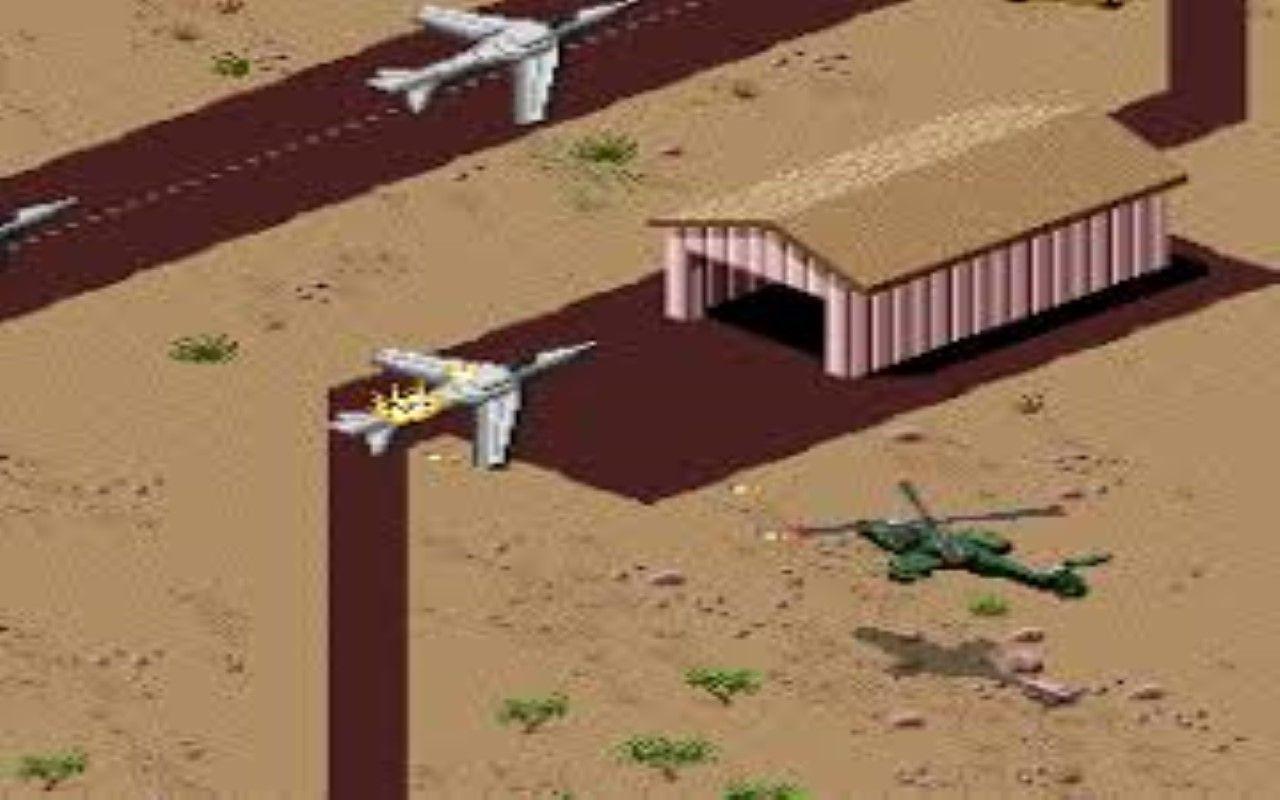 Gameplay screen of Desert Strike: Return to the Gulf (7/8)