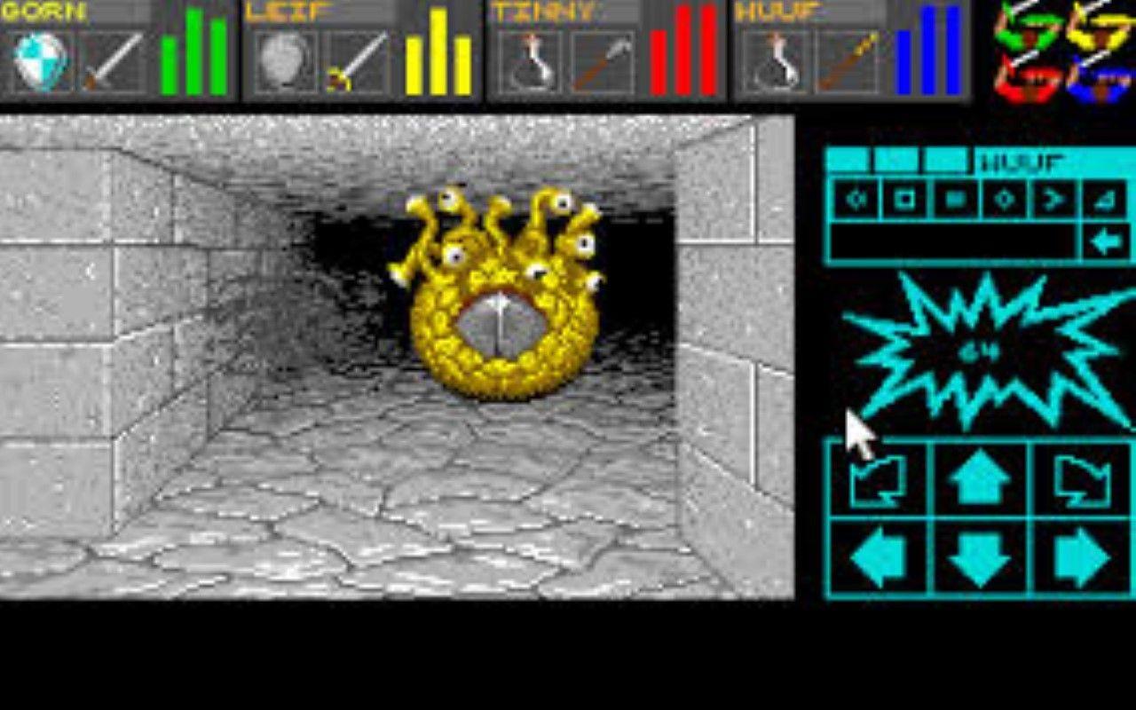 Gameplay screen of Dungeon Master (2/8)