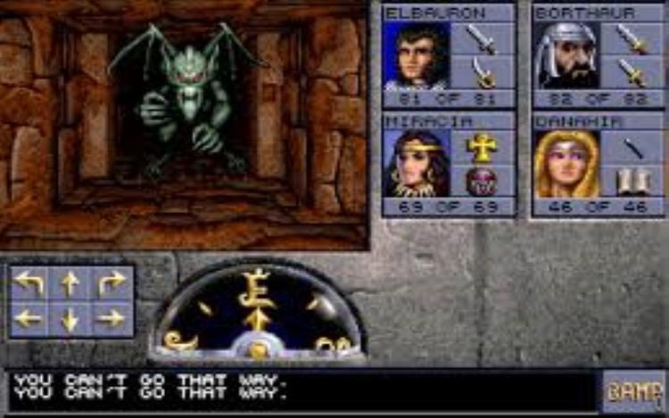 Gameplay screen of Eye of the Beholder II: The Legend of Darkmoon (5/8)