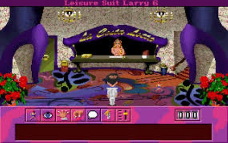 Gameplay screen of Leisure Suit Larry 6 Shape Up or Slip Out! (2/4)