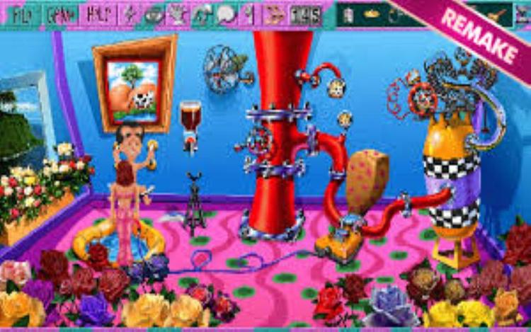 Gameplay screen of Leisure Suit Larry 6 Shape Up or Slip Out! (4/4)