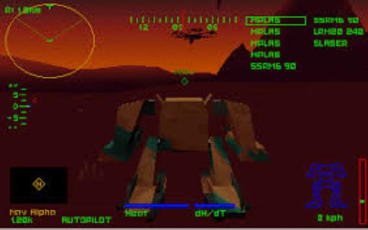 Gameplay screen of MechWarrior 2: 31st Century Combat (2/8)