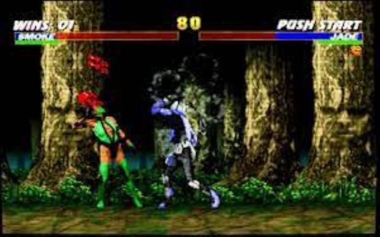 Gameplay screen of Mortal Kombat Trilogy (3/4)
