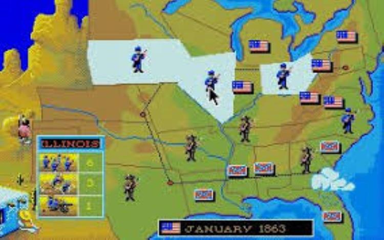 Gameplay screen of North & South (1/8)