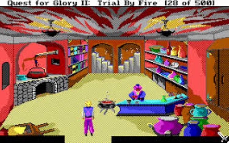 Gameplay screen of Quest for Glory II Trial by Fire (7/8)