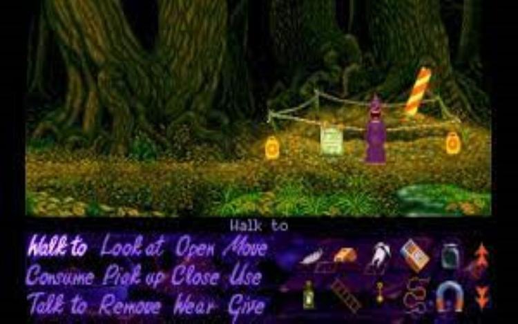 Gameplay screen of Simon the Sorcerer (7/8)