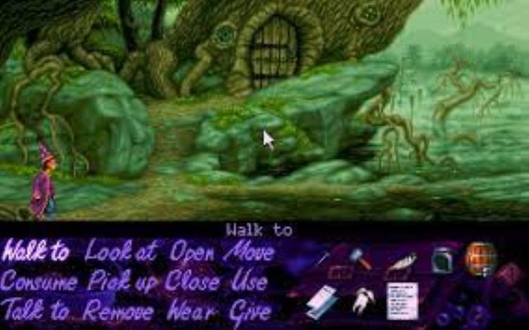 Gameplay screen of Simon the Sorcerer (1/8)