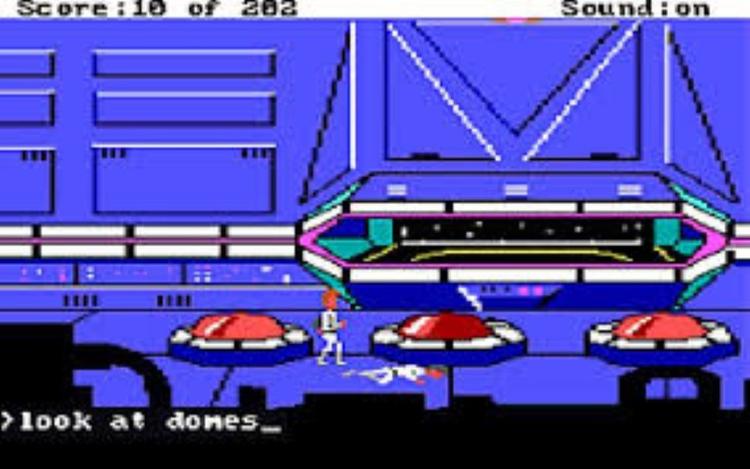 Gameplay screen of Space Quest: Chapter I - The Sarien Encounter (4/8)