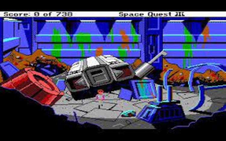 Gameplay screen of Space Quest III: The Pirates of Pestulon (1/8)