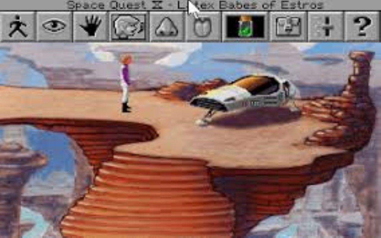 Gameplay screen of Space Quest IV Roger Wilco and the Time Rippers (3/4)