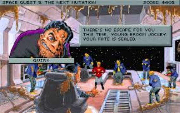 Gameplay screen of Space Quest V: The Next Mutation (1/8)