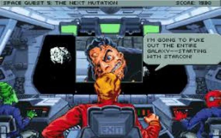 Gameplay screen of Space Quest V: The Next Mutation (8/8)