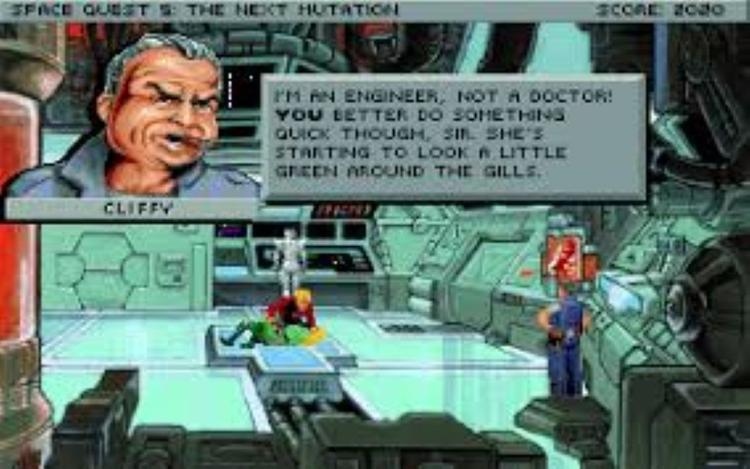 Gameplay screen of Space Quest V: The Next Mutation (7/8)