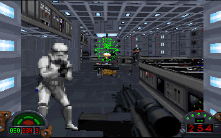 Gameplay screen of Star Wars: Dark Forces (8/8)