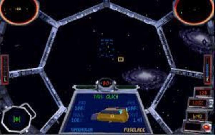 Gameplay screen of Star Wars: TIE Fighter (2/8)