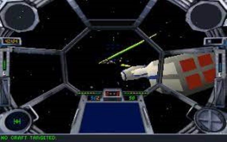 Gameplay screen of Star Wars: TIE Fighter (6/8)