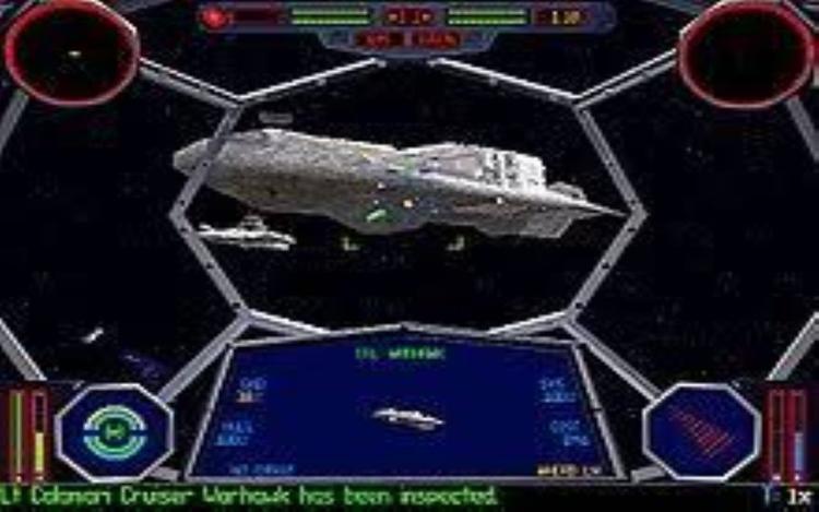 Gameplay screen of Star Wars: TIE Fighter (1/8)