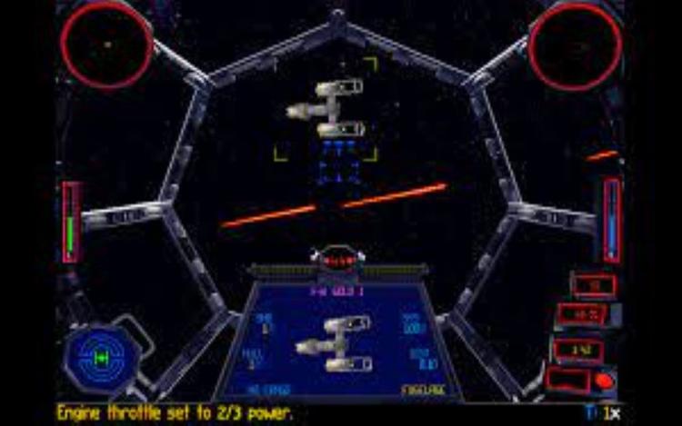 Gameplay screen of Star Wars: TIE Fighter (7/8)
