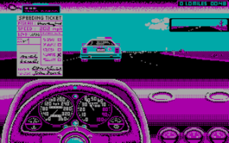 Gameplay screen of The Duel: Test Drive II (4/4)