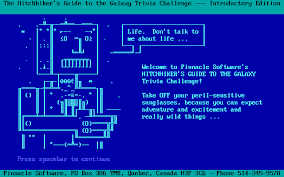 Gameplay screen of The Hitchhiker's Guide to the Galaxy (2/4)