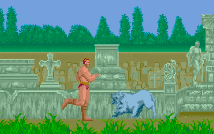 Gameplay screen of Altered Beast (4/8)