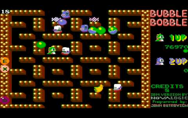 Gameplay screen of Bubble Bobble (8/8)