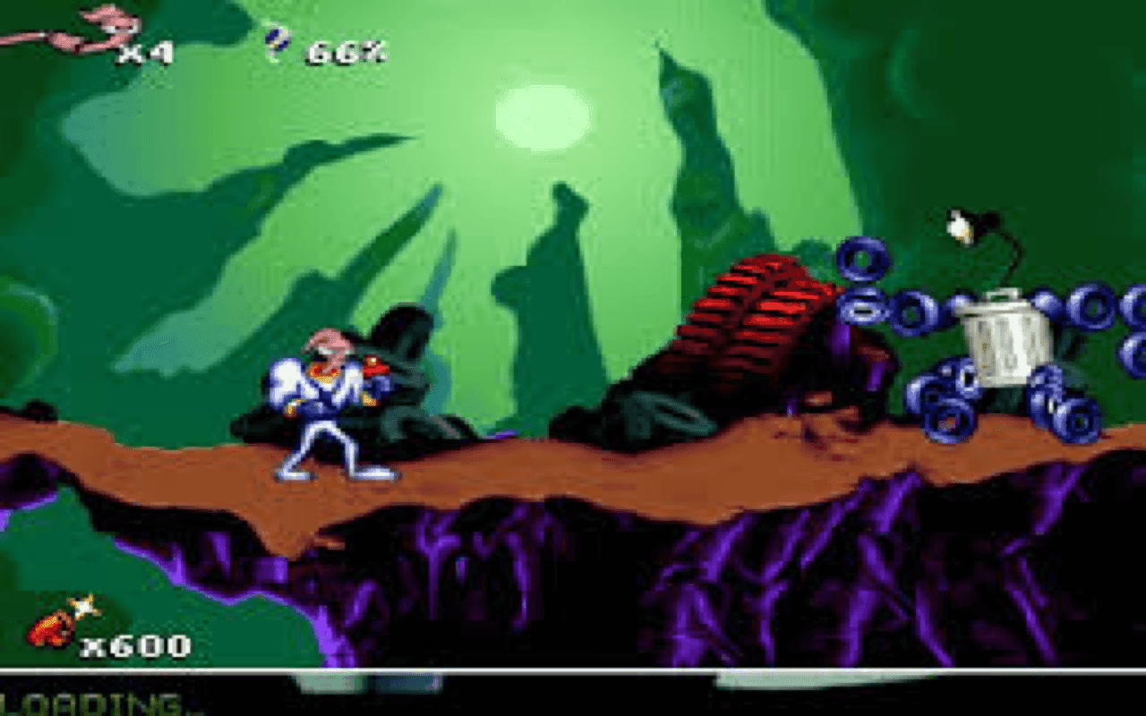 Gameplay screen of Earthworm Jim (5/8)