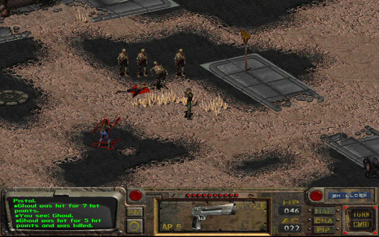 Gameplay screen of Fallout (6/8)