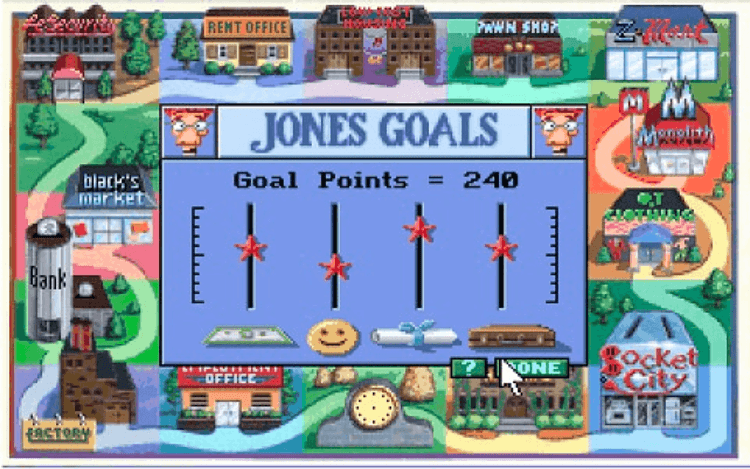 Gameplay screen of Jones in the Fast Lane (6/8)