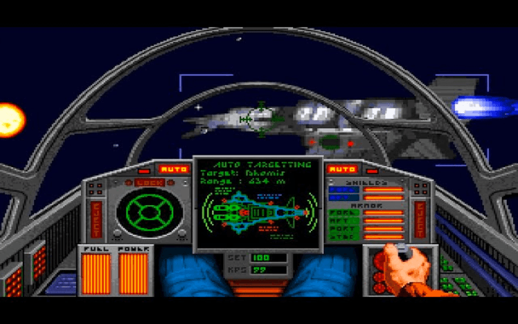 Gameplay screen of Wing Commander II: Vengeance of the Kilrathi (7/8)