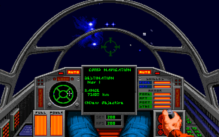 Gameplay screen of Wing Commander II: Vengeance of the Kilrathi (5/8)