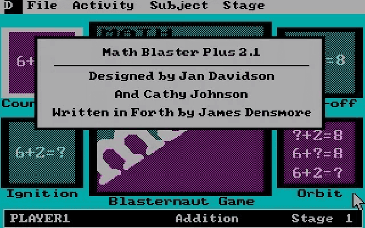 Gameplay screen of Math Blaster Plus! (2/4)