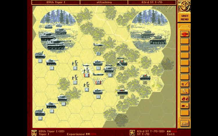 Gameplay screen of Panzer General (8/8)
