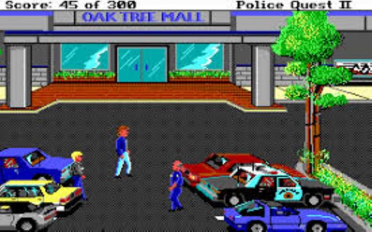 Gameplay screen of Police Quest 2: The Vengeance (5/8)