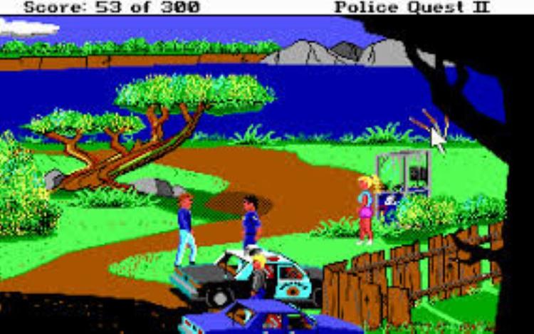 Gameplay screen of Police Quest 2: The Vengeance (7/8)