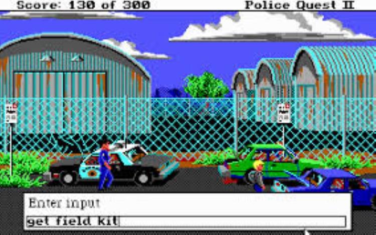 Gameplay screen of Police Quest 2: The Vengeance (6/8)