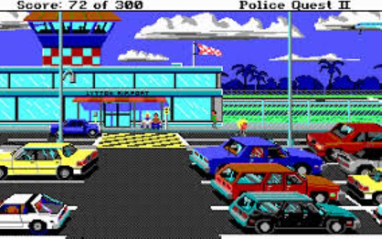 Gameplay screen of Police Quest 2: The Vengeance (3/8)