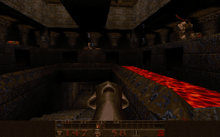 Gameplay screen of Quake (4/8)