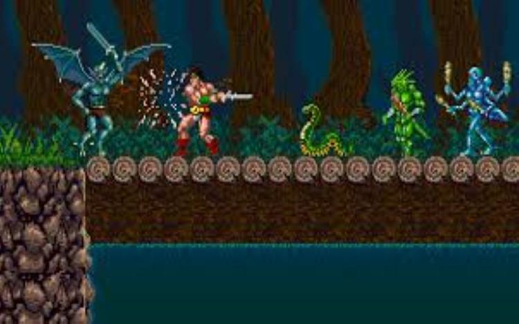 Gameplay screen of Rastan  (1/8)