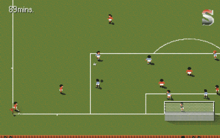 Gameplay screen of Sensible World of Soccer (2/8)