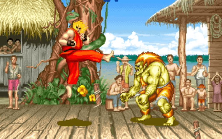 Gameplay screen of Street Fighter II (5/8)