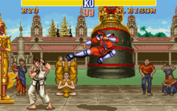 Gameplay screen of Street Fighter II (4/8)