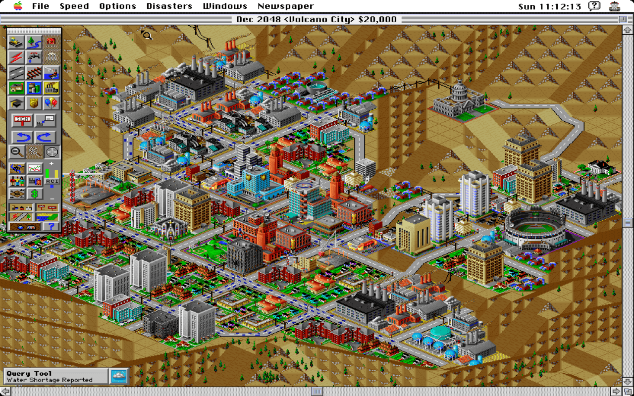 Gameplay screen of SimCity 2000 (2/8)